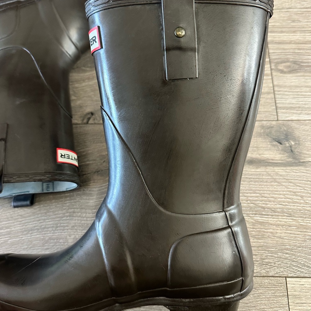 Hunter Boots Classic Short Black Waterproof Boots Size 9 Womens - Picture 8 of 11